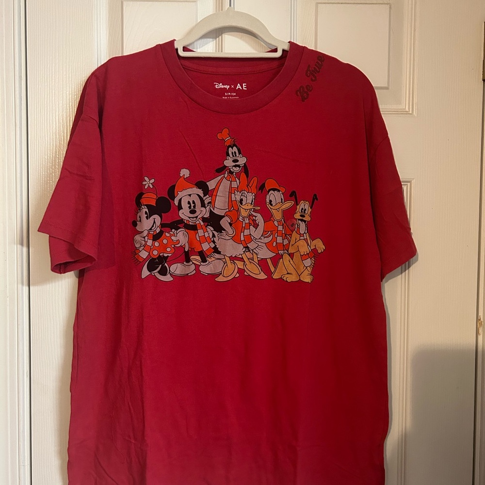 Disney x AE Red Mickey Christmas Tee
